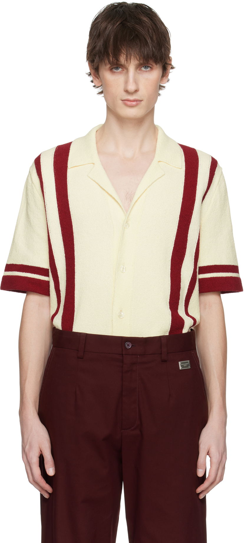 Džemper Dolce & Gabbana Dolce&Gabbana Knitted Polo Shirt Žuta | GXVB7TJFMNA