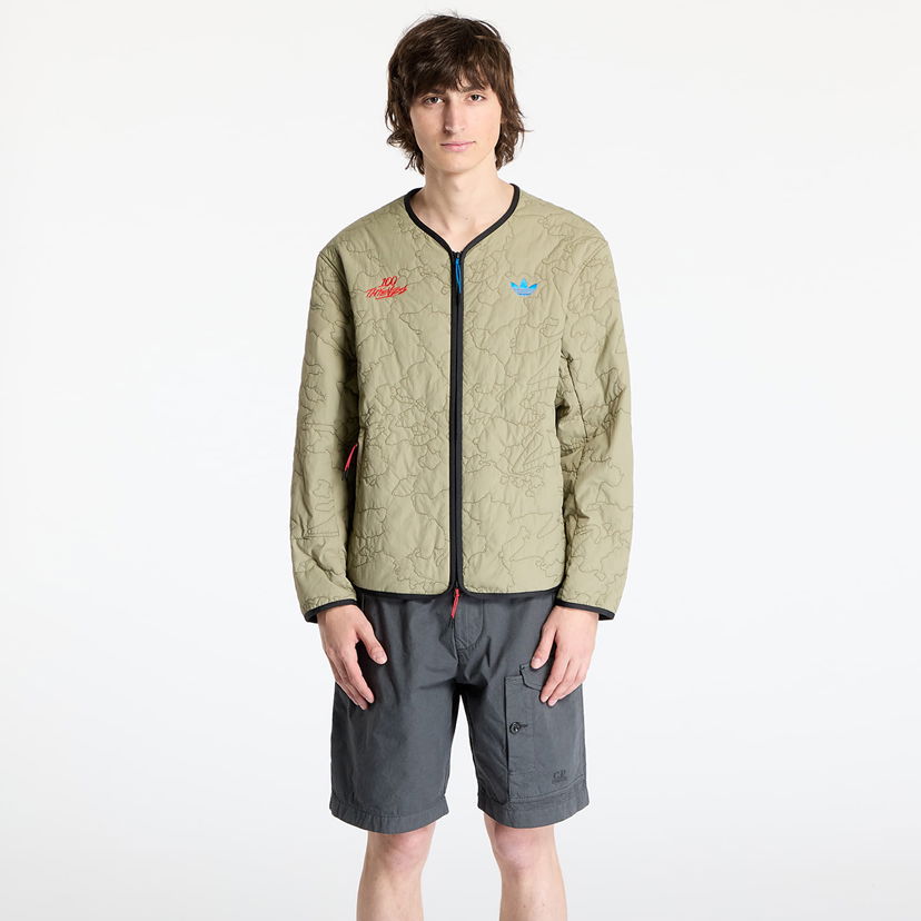 Pernata jakna adidas Originals adidas x 100 Thieves Quilted Liner Jacket Zelena | JM3257