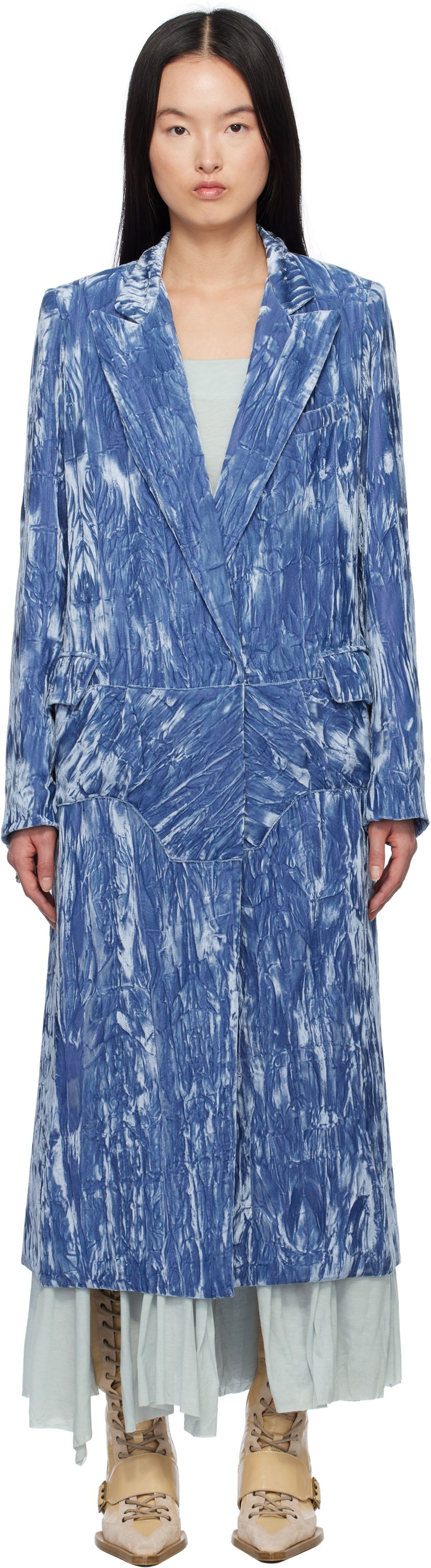 Kaputi Collina Strada Collina Strada Wolverine Velvet Coat Plava | XX5217