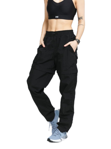 Hlače Urban Classics Shiny Crinkle Nylon Zip Pants Crna | TB4079 black