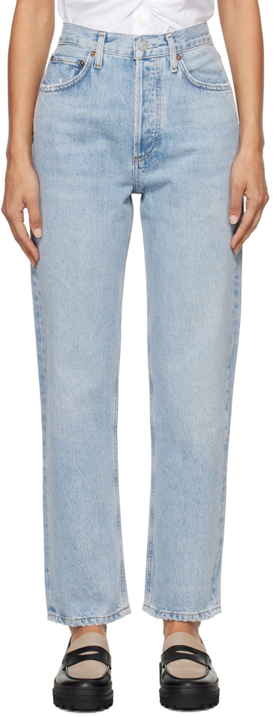 Jeans AGOLDE 90's Pinch Waist High Rise Straight Jeans Plava | A069J-1206