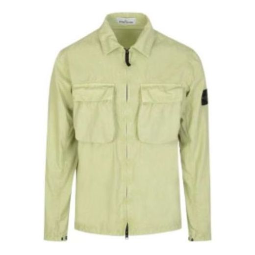 Košulja Stone Island Brushed Cotton Two Pocket Shirt Jacket Zelena | 7615114WN-V0152, 0