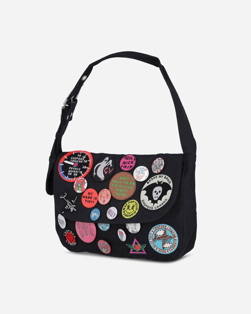 Torba za rame Chopova Lowena Patches Decorated Shoulder Bag Crna | 6455 BLCK