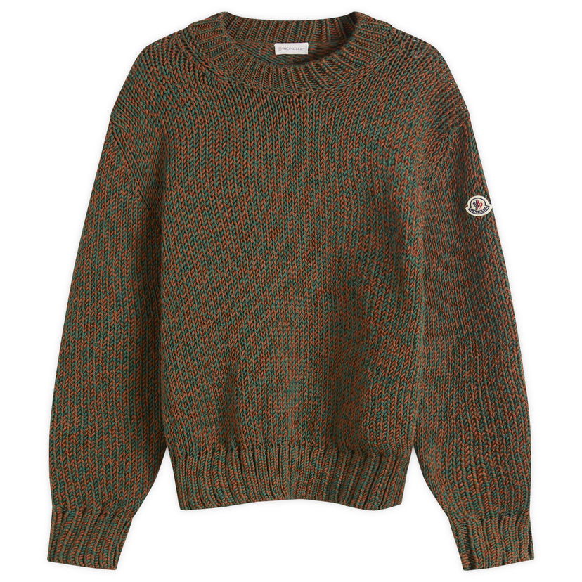 Džemper Moncler Fisherman Rib Crew Knit Green Zelena | 9C000-19-M1172-P82