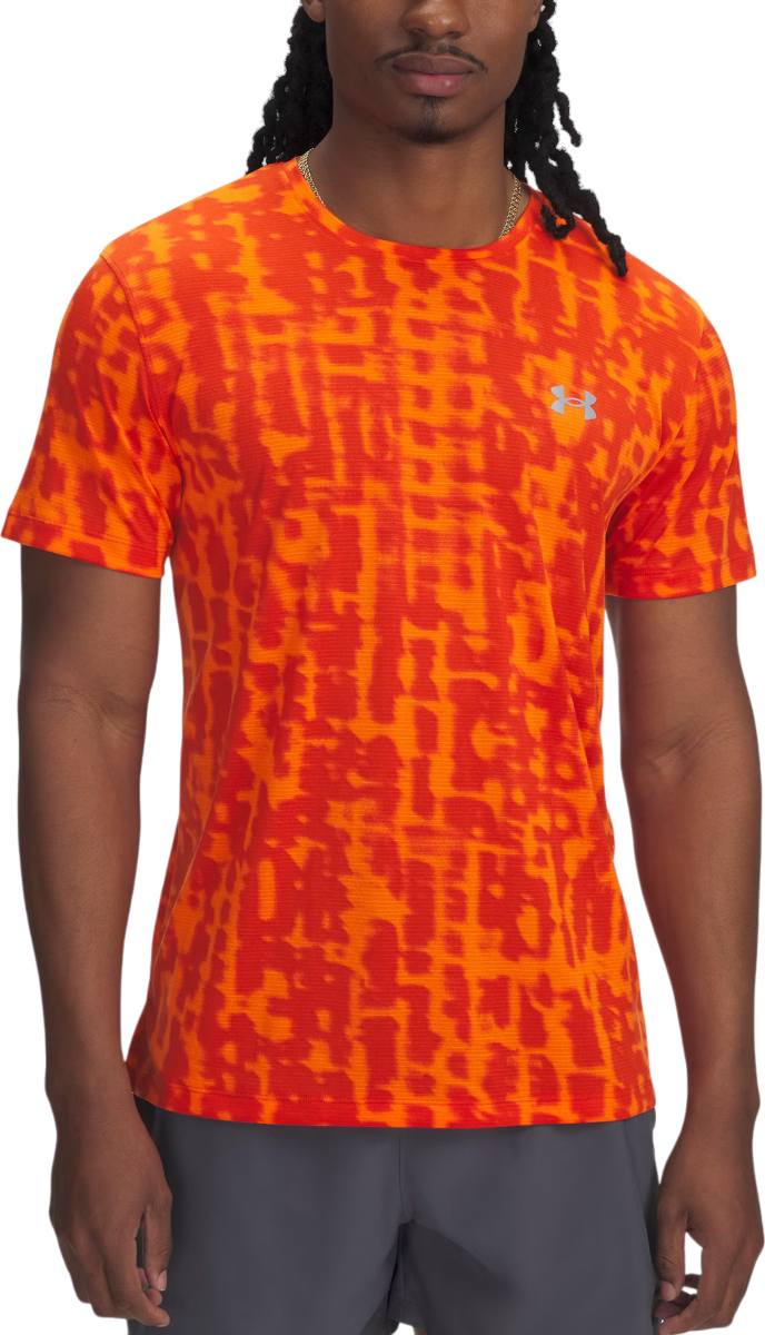 Majica kratkih rukava Under Armour Launch Printed Short Sleeve T-Shirt Narančasta | 1389687-835