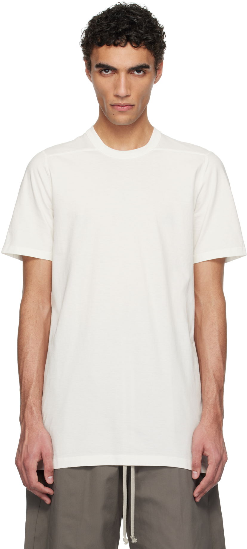 Majica kratkih rukava Rick Owens Rick Owens Short Level T-Shirt Bijela | RU01E5264 JA