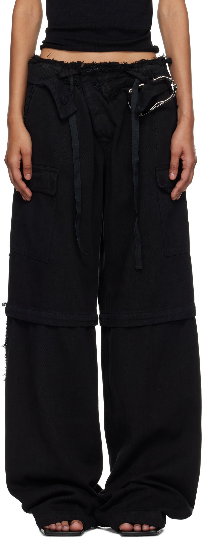 Cargo hlače Ottolinger Ottolinger Baggy Cargo Pants Crna | 109-200306-02