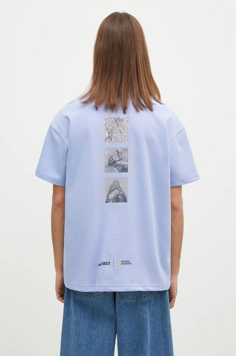 Majica kratkih rukava adidas Originals Nattional Geographic Unitefit Graphic T-Shirt Plava | IX5615