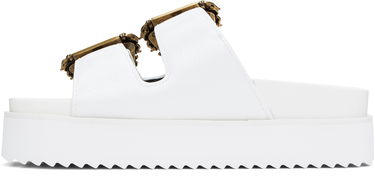Tenisice i cipele Versace Versace Jeans Couture Baroque Buckle Arizona Flat Sandals Bijela | E78VA3SM1_EZS539, 2