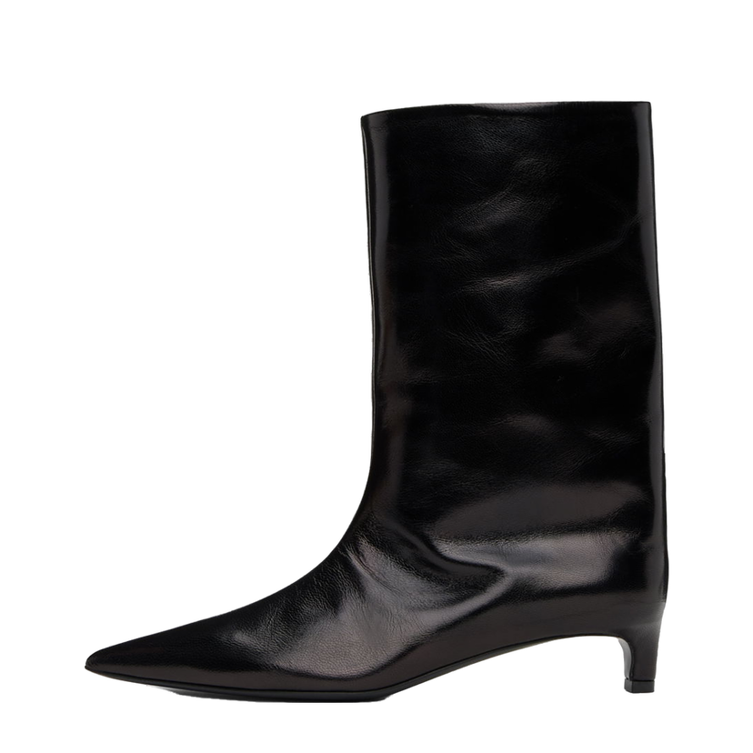 Tenisice i cipele Jil Sander Leather Heeled Boots Crna | J15WU0015_P2958