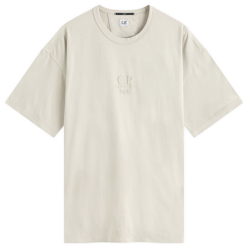 Majica kratkih rukava C.P. Company 20/1 Logo T-Shirt Bež | CMTS181A-005697G-327