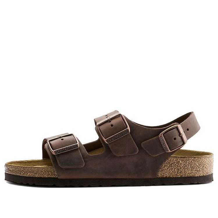 Tenisice i cipele Birkenstock Birkenstock Milano Oiled Leather Sandals Narrow Fit Smeđa | 0034873