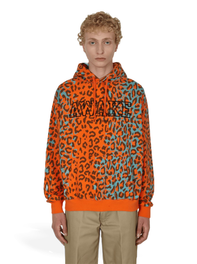 Dukserice Awake NY Block Logo Hooded Sweatshirt Narančasta | AWK-SP22-HD001 PRINTEDLEOPARD