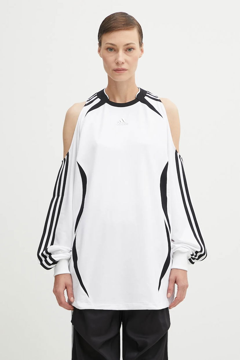 Dres adidas Originals Adidas Originals Fashion Jersey Cold Shoulder Top Bijela | KE9797