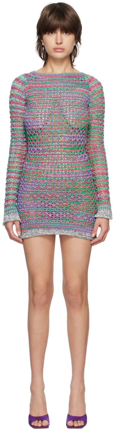 Haljina The Attico The Attico Open Knit Minidress Višebojno | 232WCA192 KC062