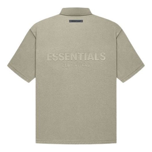 Polo majica Fear of God Essentials Logo Polo Shirt Bež | FOG-FW21-005