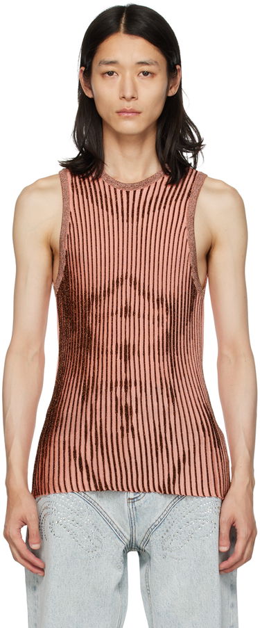 Majica bez rukava Jean Paul Gaultier Jean Paul Gaultier Metallic Ribbed Tank Top Ružičasta | 23/12-H-TO059-M045-2160, 0