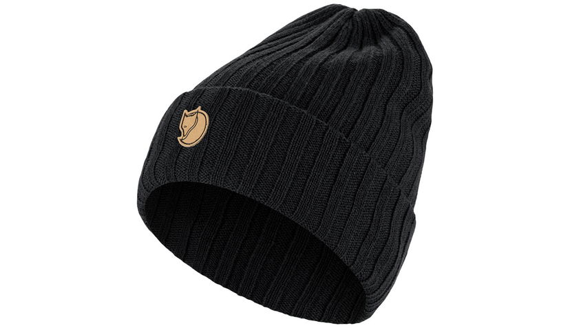 Kapica FJÄLLRÄVEN Byron Ribbed Knit Beanie Crna | F77388-550