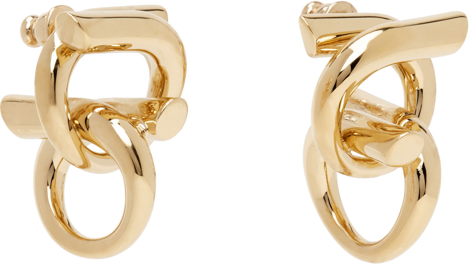 Naušnice FERRAGAMO Ferragamo Gancini Earrings Metalik | 780397, 1
