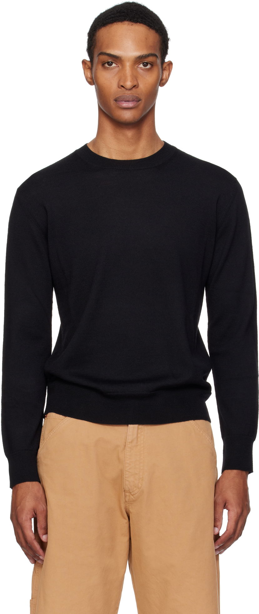 Džemper Maison Margiela MM6 Maison Margiela Elbow Patch Sweater Crna | SH0HL0032 M13133