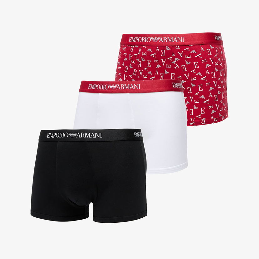 Bokserice Emporio Armani Emporio Armani 3-Pack Trunks Bijela | EM000260AF10800M0086