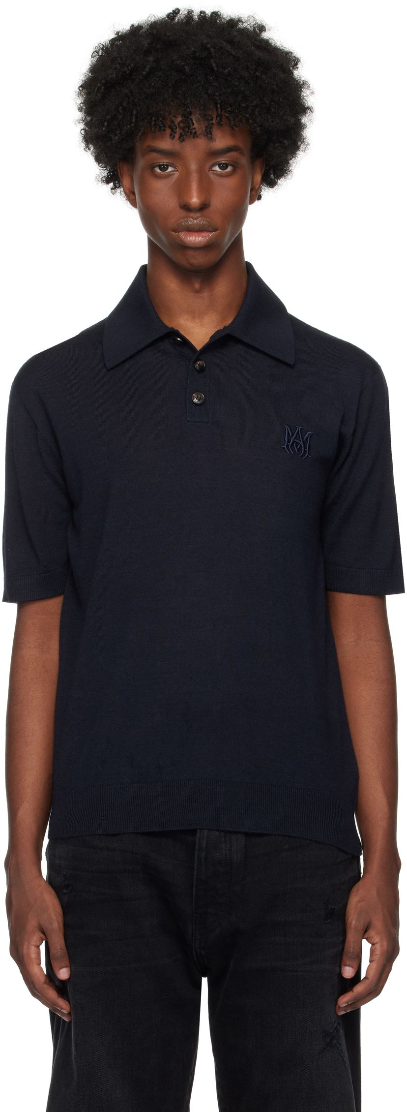 Polo majica AMIRI Polo Shirt Tamnoplava | AMKNPO1028