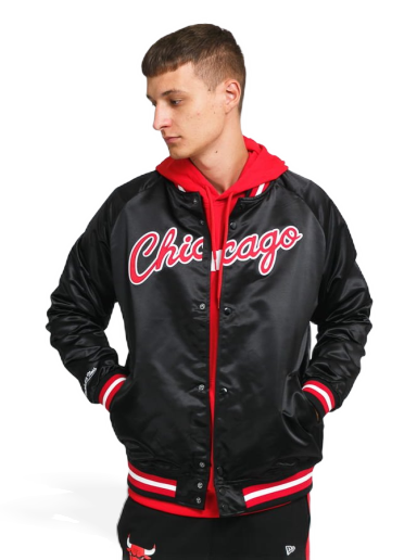 Bomber jakna Mitchell & Ness Bomber NBA Lightweight Satin Jacket Bulls Crna | 18013