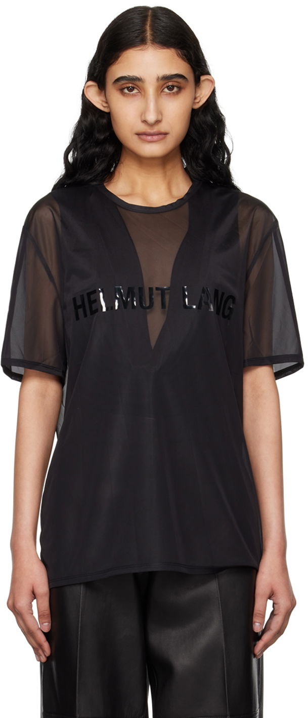 Majica kratkih rukava Helmut Lang Sheer T-Shirt by Crna | O04HM501