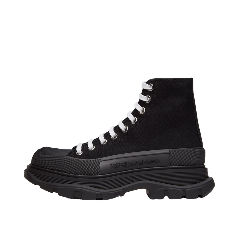 Tenisice i cipele Alexander McQueen Canvas Tread Slick High Sneakers "Black" Crna | 604254W4L32