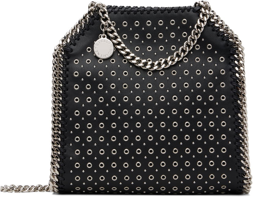 Ručna torbica Stella McCartney Stella McCartney Falabella Eyelet-Stud Mini Bag Crna | 391698WP0582