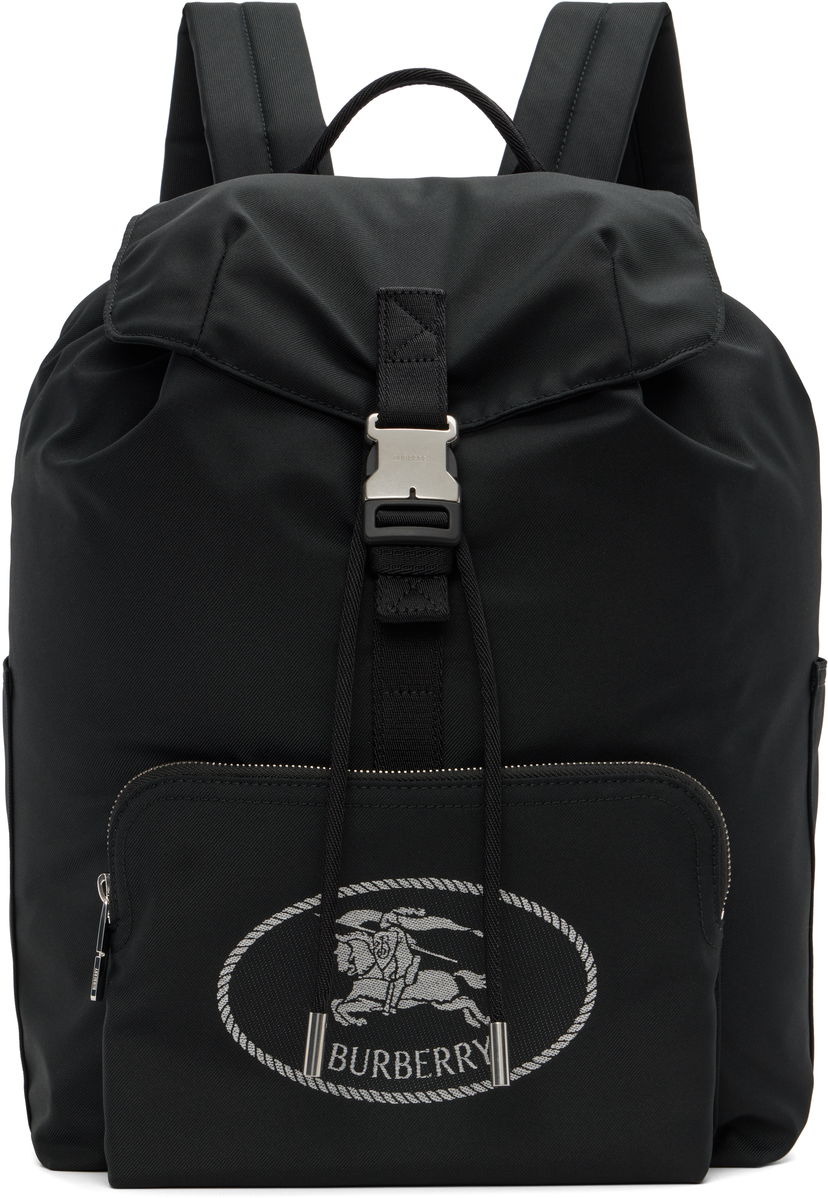 Ruksak Burberry Orkney Flap Backpack Crna | 8111314
