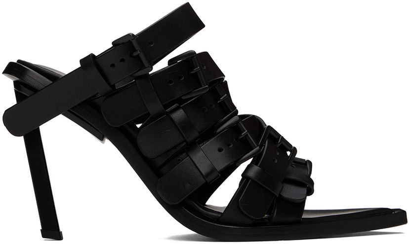 Dodaci Ann Demeulemeester Ann Demeulemeester Nel Heeled Buckle Strap Mules Crna | 2401-W-H10-LT049-099