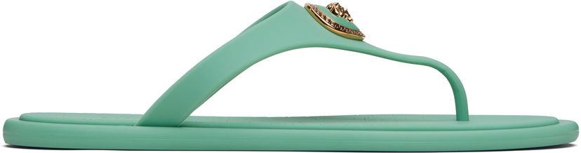 Dodaci Versace Versace Alia Rubber Flat Sandals Zelena | 1016248_1A10983