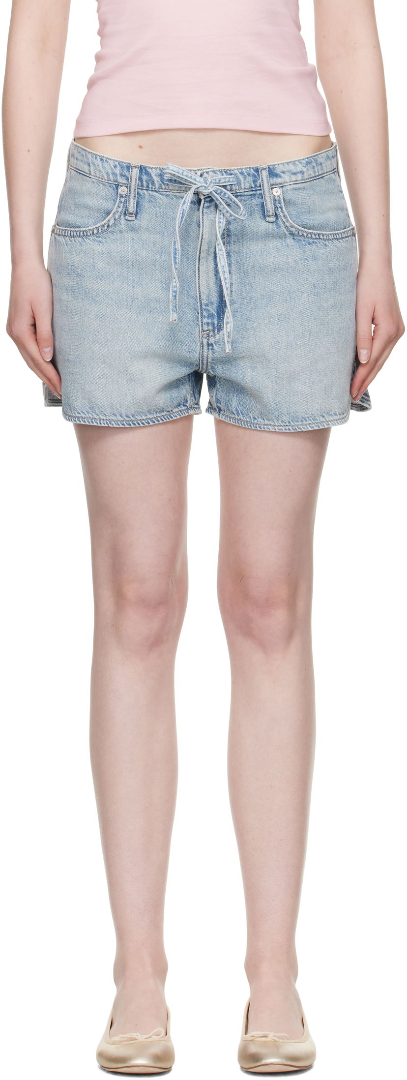 Kratke hlače rag & bone Rag & Bone Nolan Featherweight Drawstring Denim Shorts Plava | WDD25P9005UFAS