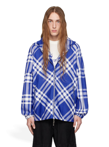 Jakna Burberry Check Jacket Plava | 8077178