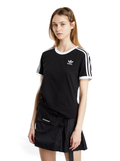 Majica kratkih rukava adidas Originals Adicolor Classics 3 Stripes Tee Crna | GN2900