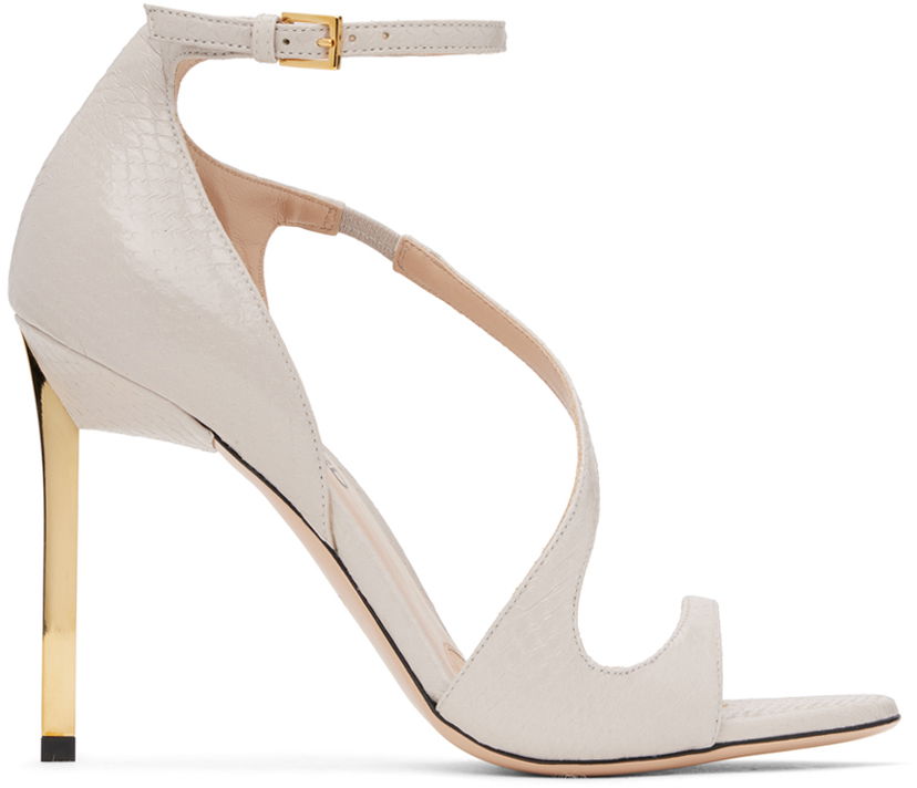 Tenisice i cipele Tom Ford Shiny Ayers Heeled Sandals Siva | W3545-EAY004G