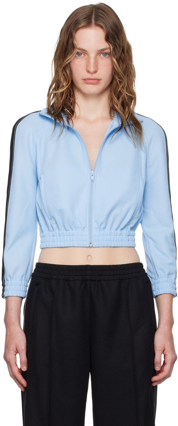 Trenerka Alexander Wang Alexander Wang.t Cropped Track Jacket Plava | 4CC3242091