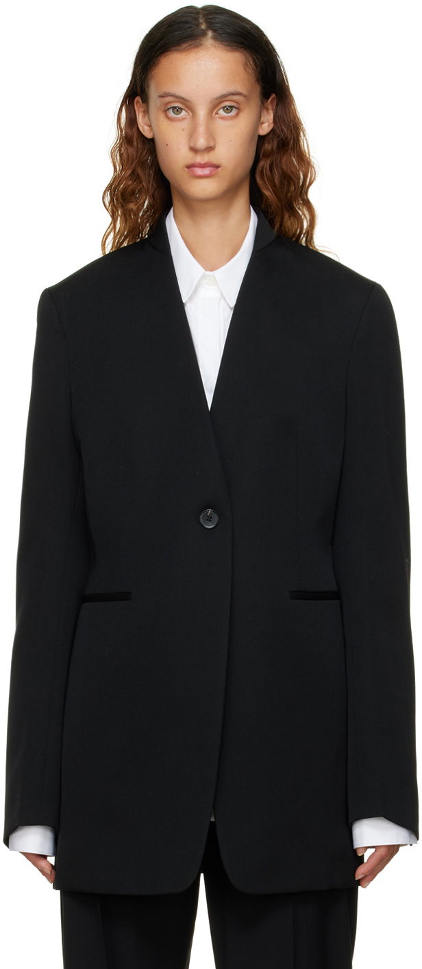 Jakna Jil Sander Single-Breasted Blazer Crna | J04BN0001_J40021