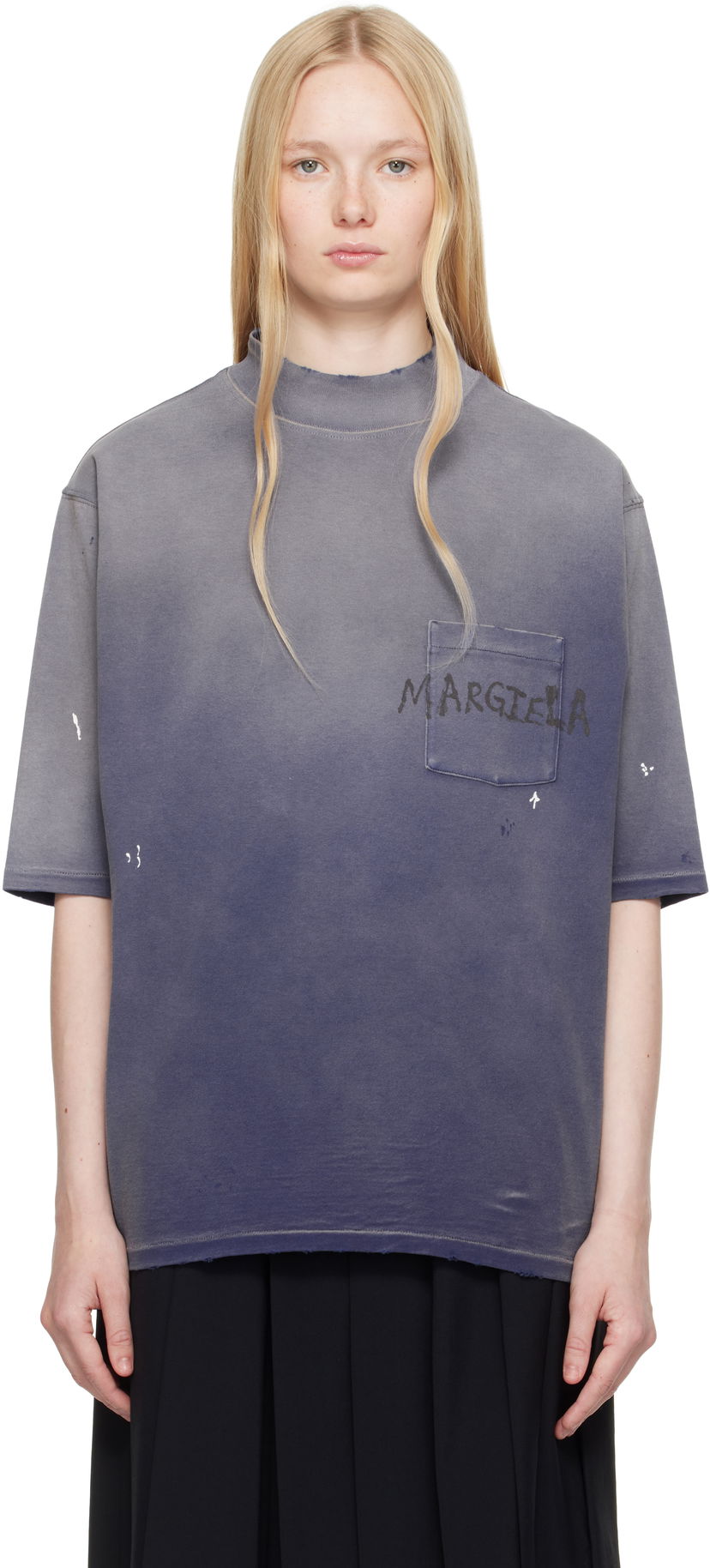 Majica kratkih rukava Maison Margiela Maison Margiela Graffiti Logo T-Shirt Plava | S50GC0714 S24567