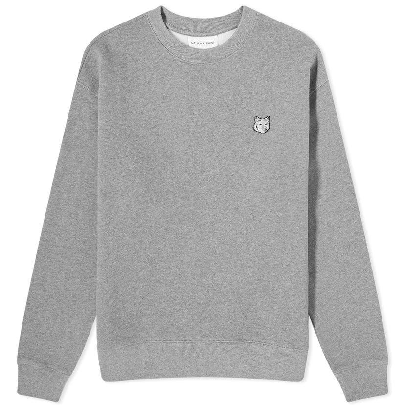 Džemper MAISON KITSUNÉ Patch Comfort Crew Sweat Siva | MM00316KM0307-H131