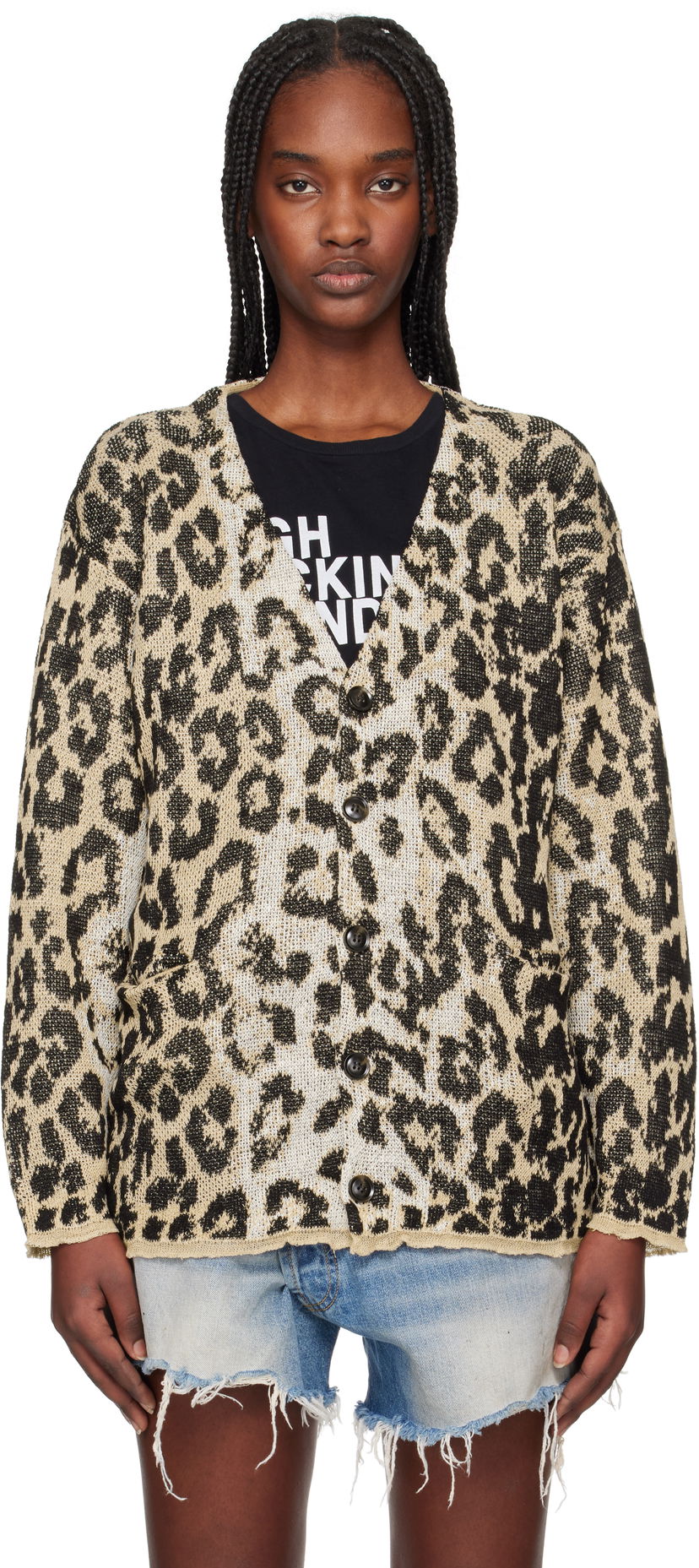Džemper R13 R13 Boyfriend Cardigan Bež | R13WY268-Y192B