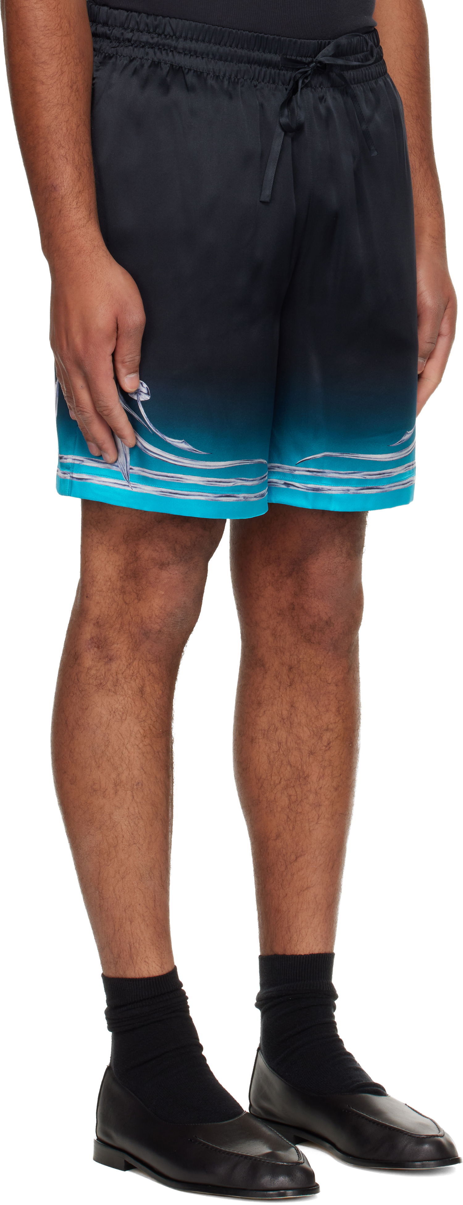 Kratke hlače Casablanca Blades Silk Satin Shorts Višebojno | M-AW25-TR-012-04, 1
