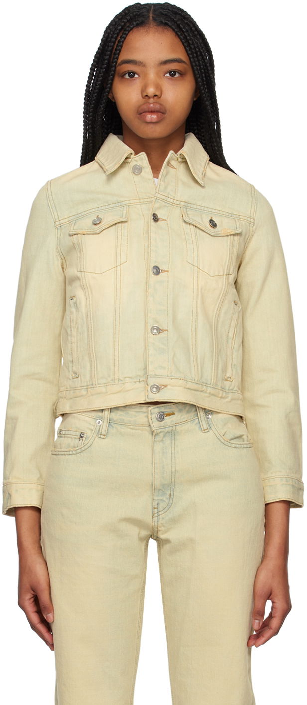 Jakna We11done Faded Denim Jacket Žuta | WD-DJ1-23-371-W-BG