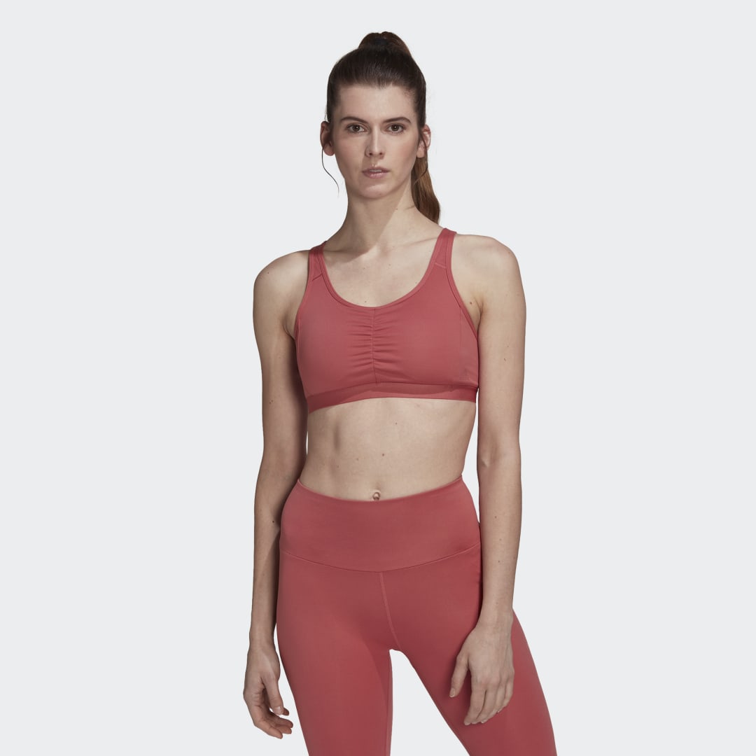 Grudnjak adidas Performance Coreessentials Medium-Support Sports Bra Crvena | HL8569, 1