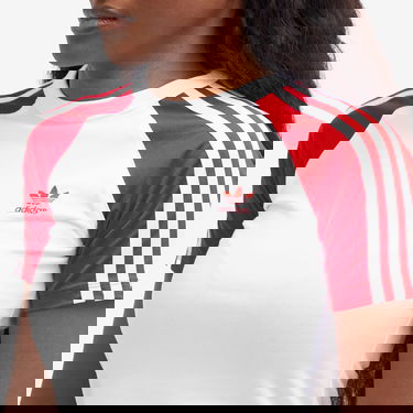 Majica kratkih rukava adidas Originals Three Stripe Slim T-Shirt Bijela | JD0835, 5