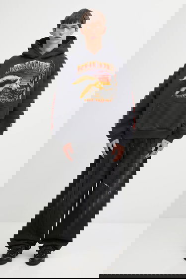 Dukserice Rhude Cotton Graphic Hooded Sweatshirt Mesa Arizona Stallion Crna | RHFW25HO04012, 4