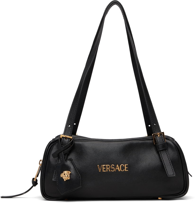 Torba za rame Versace Versace Tag Bowling Shoulder Bag Crna | 1015792_1A13171