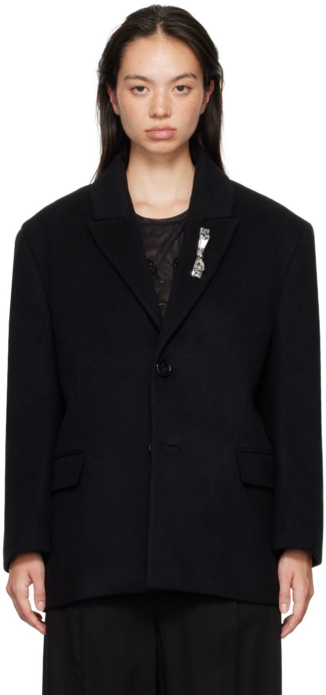 Jakna Blumarine Blumarine Bijoux Pin Blazer Crna | A422S083A