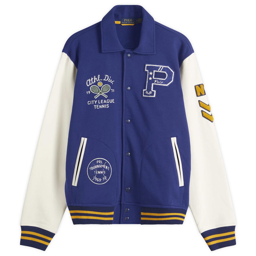 Bomber jakna Polo by Ralph Lauren Ralph Lauren Athletic Club Varsity Jacket Plava | 710964979001